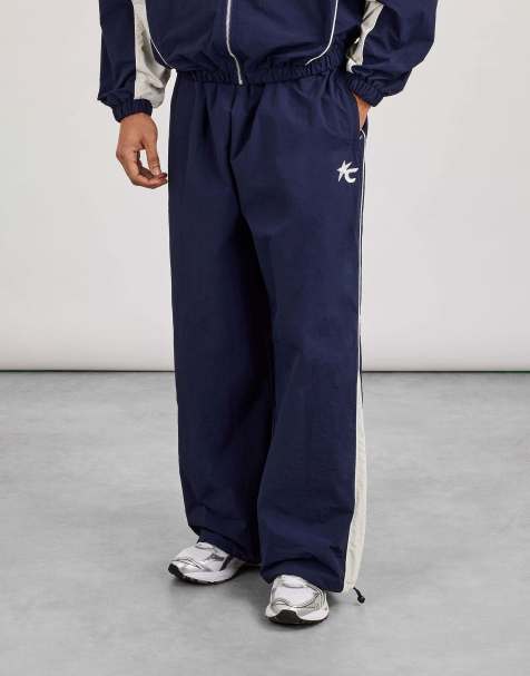 Cernucci Oversized nylon panelled jogger in blue - view 1