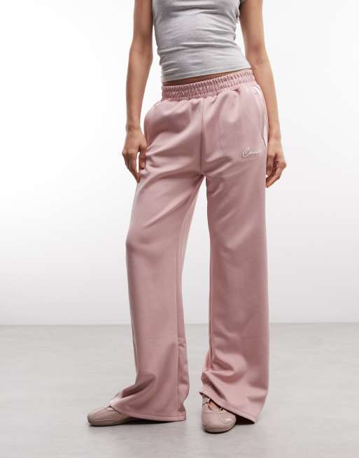 Cernucci - Coordinato rosa chiaro con pantaloni sportivi a fondo ampio e giacca con zip e fettuccia, 3 di 3