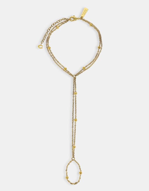 Cernucci Polished round layered anklet - 5mm in gold, 4 of 4