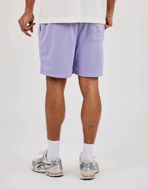 Cernucci Relaxed mesh logo short in purple, 3 of 4