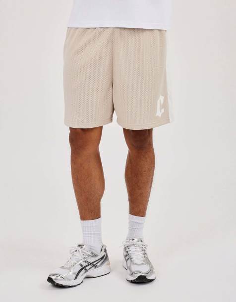 Cernucci Relaxed mesh panelled shorts in beige - view 1