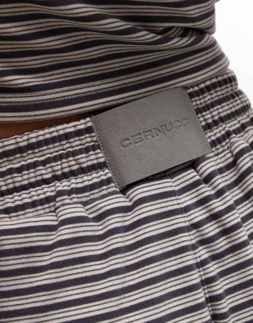 Cernucci soft touch boxer shorts in gray double stripes - part of a set, 5 of 5