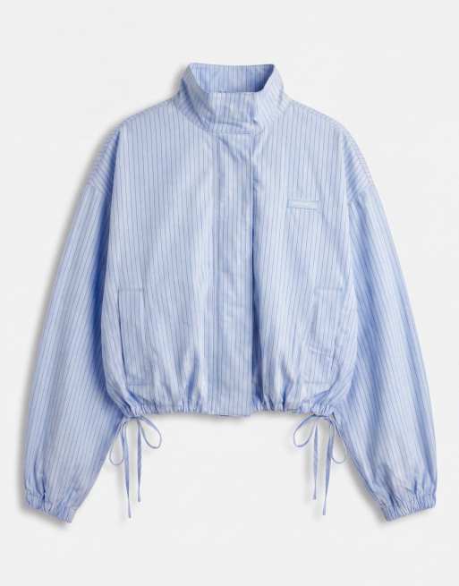 Cernucci stribet nylonjakke med ståkrave i lyseblå som del af sæt, 5 af 8