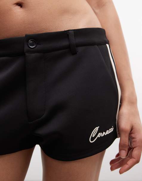 Cernucci – Svarta, figursydda mikroshorts med tejpade detaljer i sidan, del av set - view 1