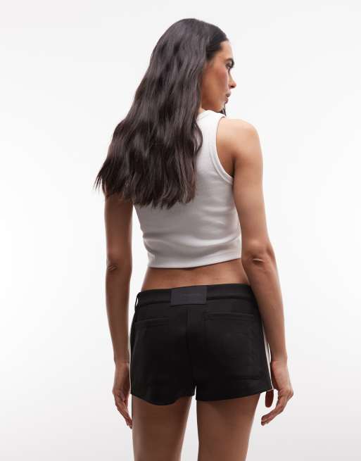Cernucci tailored micro shorts with side taping in black | ASOS