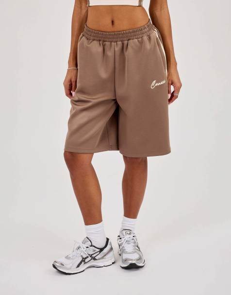 Cernucci taping jorts in brown - view 1