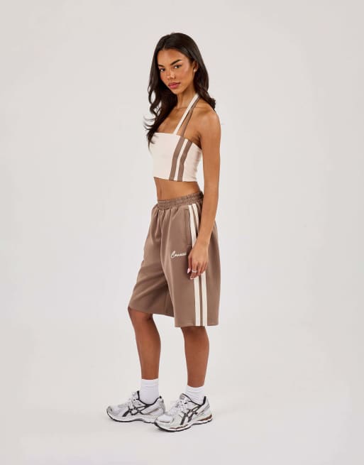 Cernucci taping jorts in brown, 3 of 4