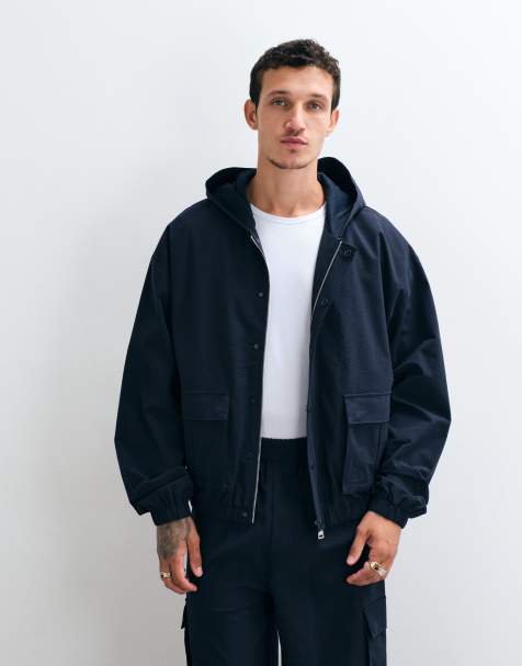 Cernucci tekstureret nylon utility-jakke i blå - view 1