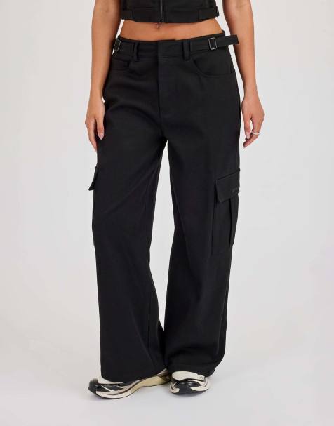 Cernucci Twill cargo trouser in black - view 1