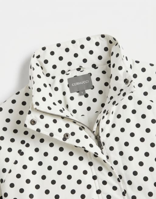 Cernucci - Veste d'ensemble à pois et col cheminée - Blanc, 8 de 8