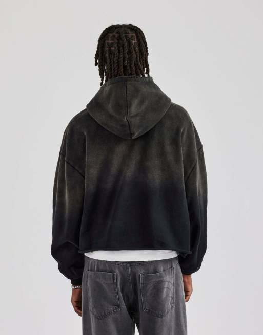 Cernucci Washed embroidered boxy hoodie in black, 2 of 4