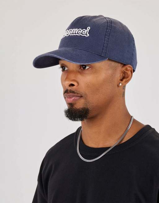 Cernucci Washed logo outline embroidered cap in blue, 2 of 3