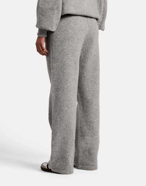 Cernucci Wide leg knitted jogger in grey, 3 of 4
