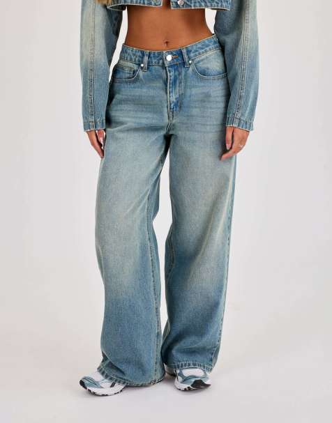 Cernucci Womens low rise baggy jean in blue - view 1