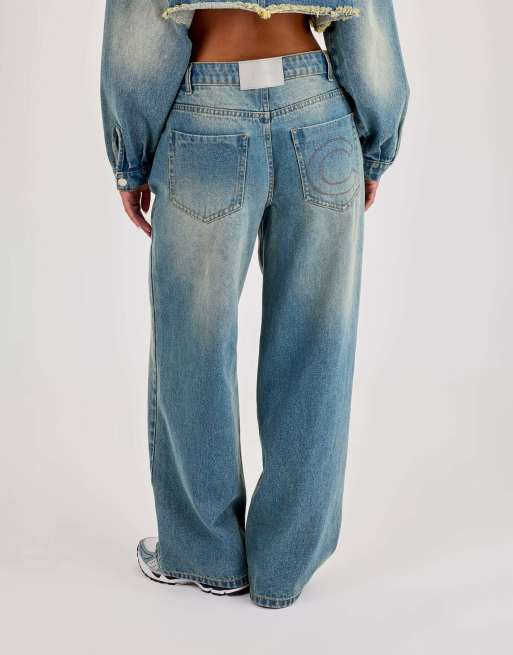 Cernucci Womens low rise baggy jean in blue, 2 of 4
