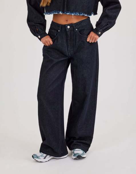 Cernucci Womens low rise baggy jean in blue - view 1