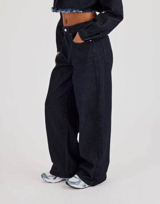 Cernucci Womens low rise baggy jean in blue, 3 of 4