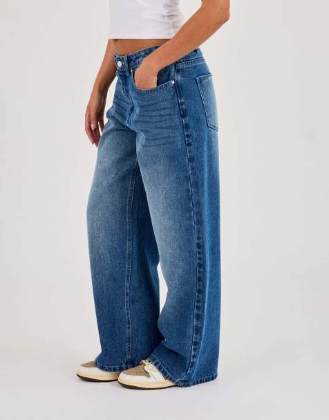 Cernucci Womens low rise baggy jean in blue - view 1