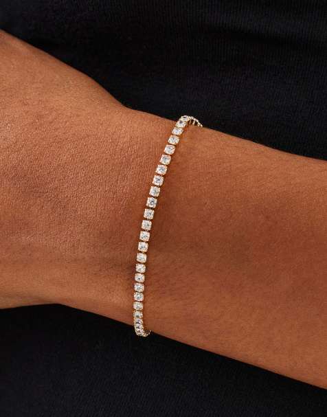 Cernucci Womens micro tennis bracelet - 2.5mm in gold - view 1