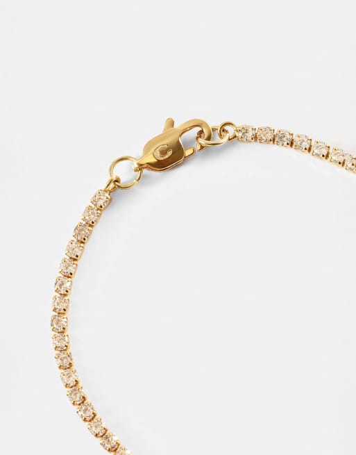 Cernucci Womens micro tennis bracelet - 2.5mm in gold, 2 of 3