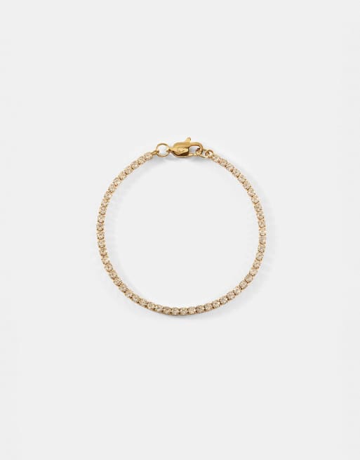 Cernucci Womens micro tennis bracelet - 2.5mm in gold, 3 of 3