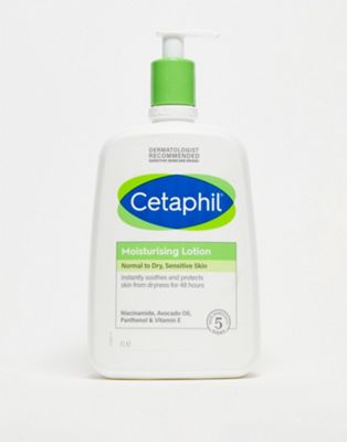 Cetaphil Moisturising Lotion for Face & Body Normal to Dry Sensitive Skin 1L - ASOS Price Checker