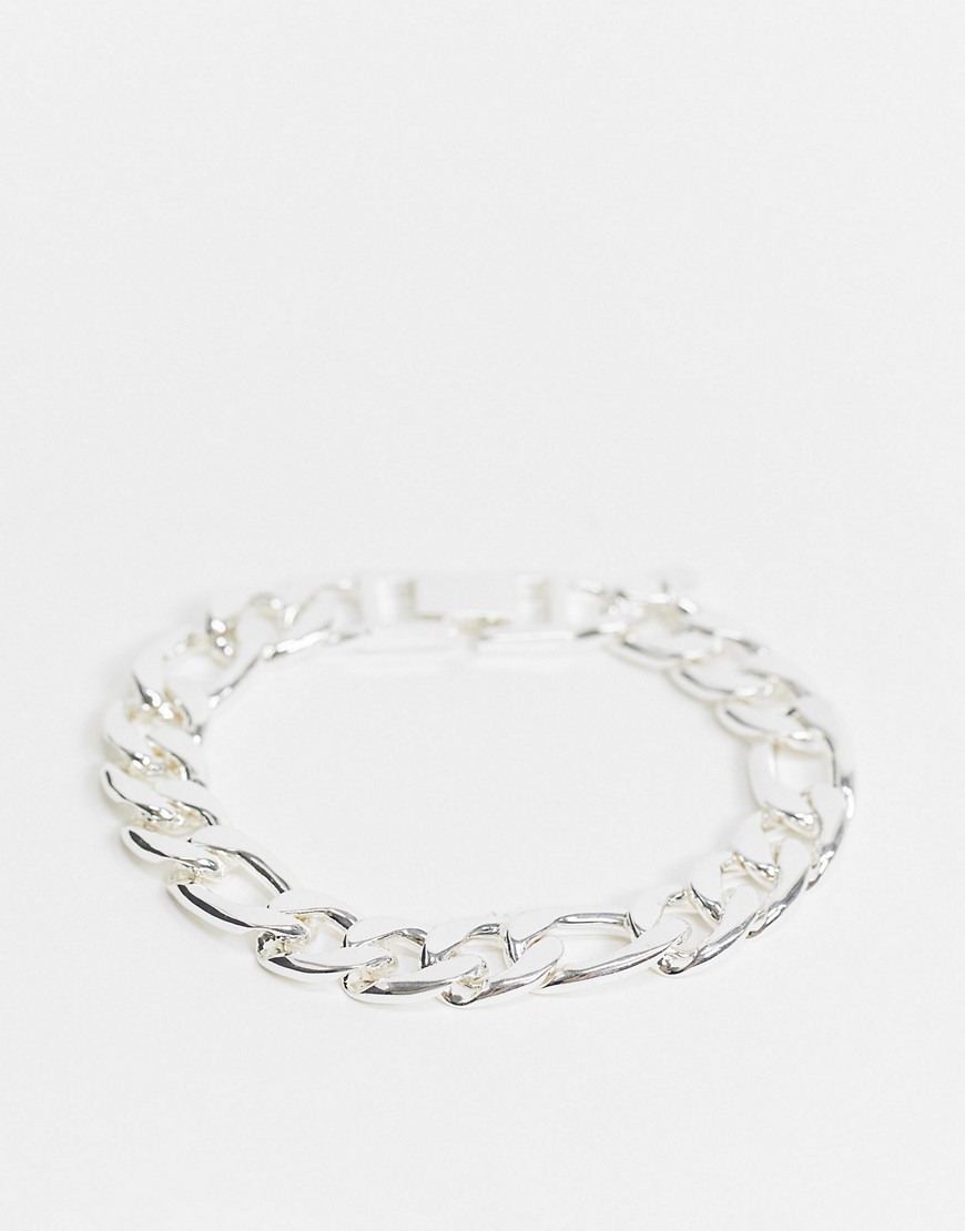 Chained & Able - Figaro-armband met grove schakels in zilver