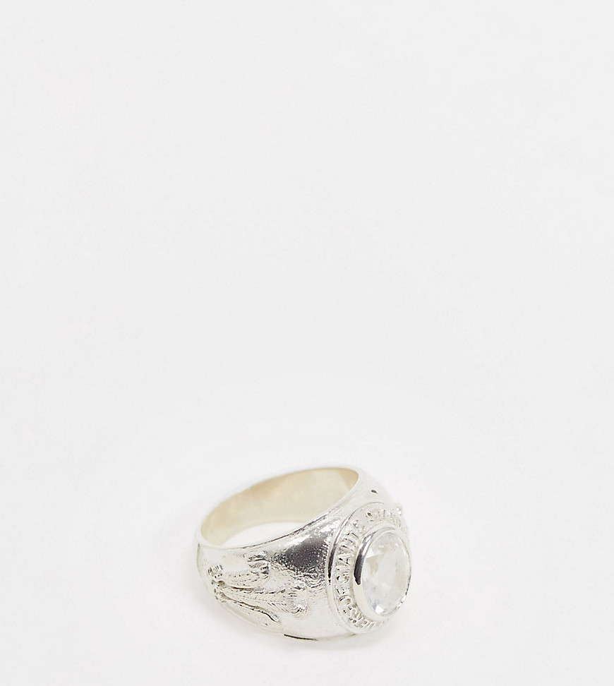 Chained & Able - Ring met kristal in zilver