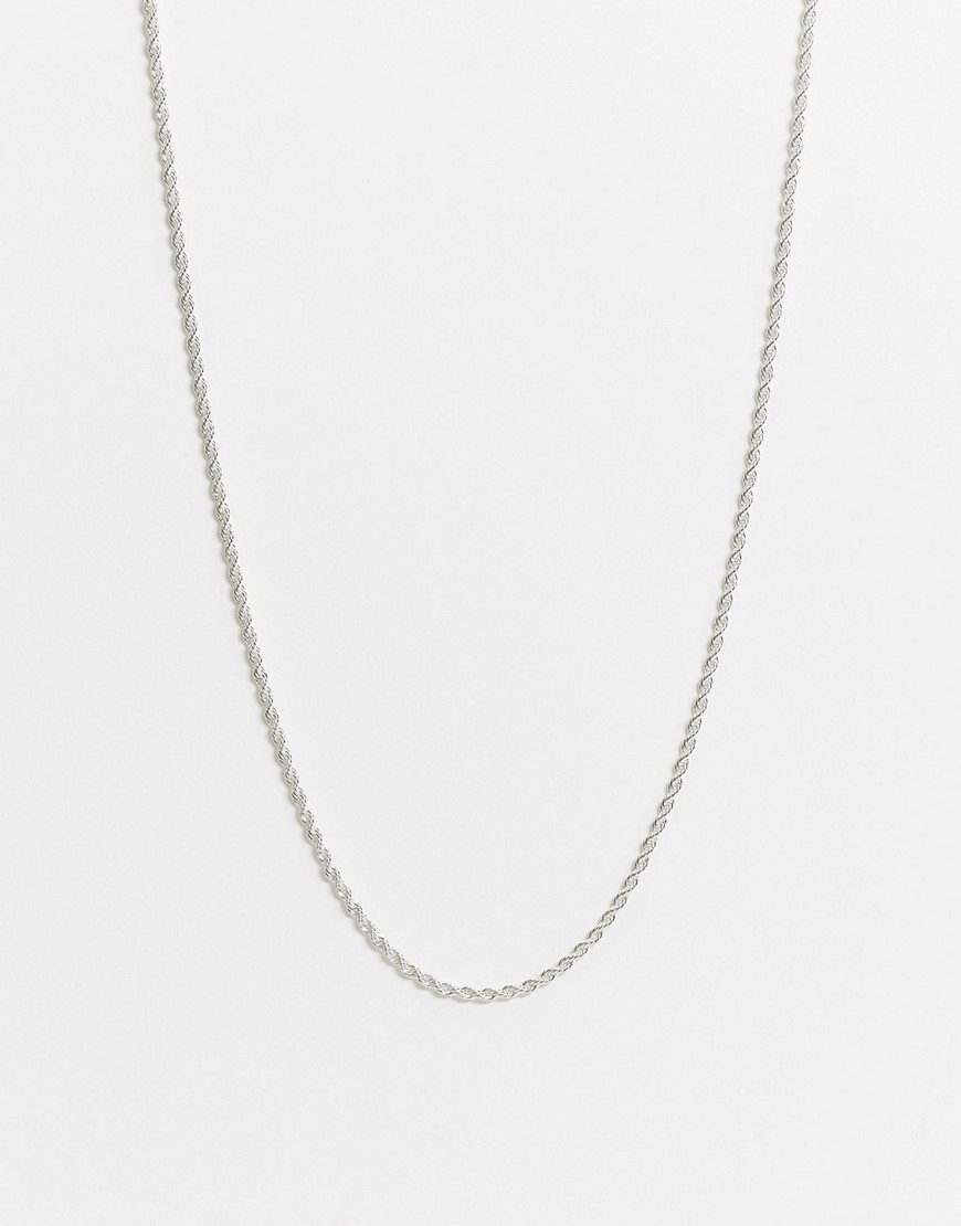 Chained & Able – Silverfärgat halsband i flätad modell