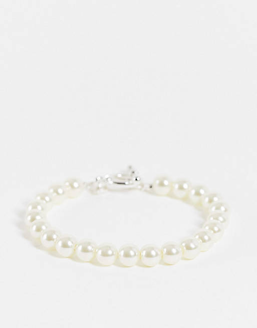 Chained & Able pearl bracelet in silver