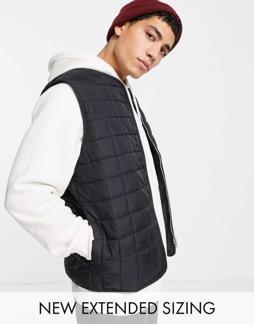 Chaleco acolchado en negro de ASOS DESIGN