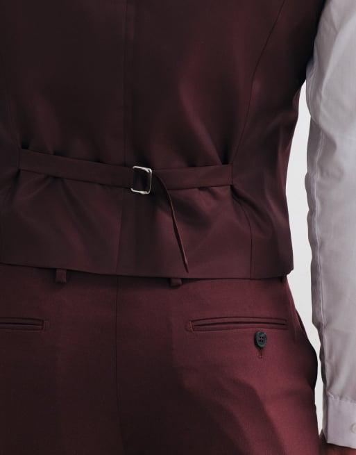Chaleco ajustado en burdeos de ASOS DESIGN, 5 de 5