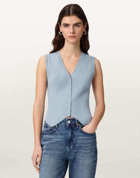 Chaleco azul cantera Cruz de AllSaints - view 1