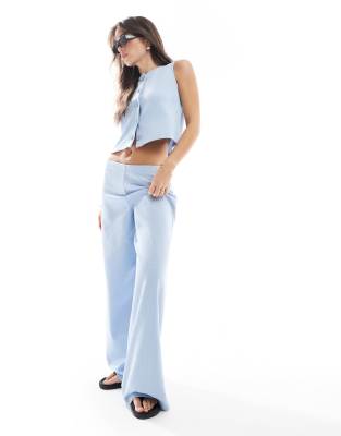 Chaleco azul de punto acanalado suave de Miss Selfridge (parte de un conjunto) - view 1
