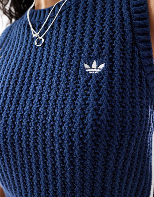 Chaleco azul de punto Adicolor de adidas Originals ASOS