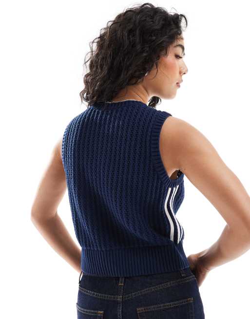 Chaleco azul de punto Adicolor de adidas Originals ASOS
