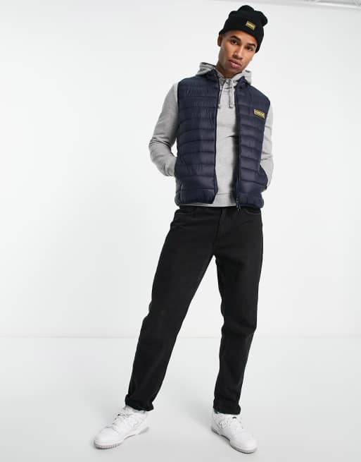 Chaleco azul marino guateado Racer Reed de Barbour International, 4 de 4