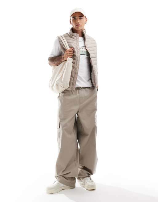 Chaleco blanco hueso acolchado plegable de Jack & Jones, 4 de 4