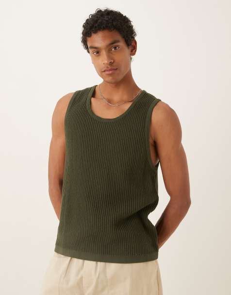 Chaleco caqui de punto de Abercrombie & Fitch - view 1