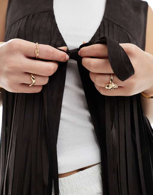 Chaleco con flecos de antelina de ASOS DESIGN, 3 de 4