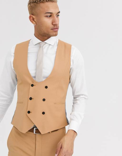 Traje de corte muy ajustado en camel de Twisted Tailor , 2 de 4