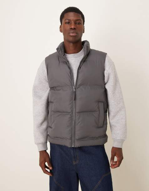 Chaleco de plumas gris de ASOS DESIGN - view 1