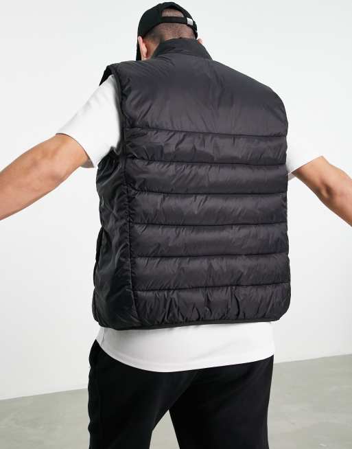 Chaleco de plumas negro acolchado de Lyle & Scott   , 3 de 4