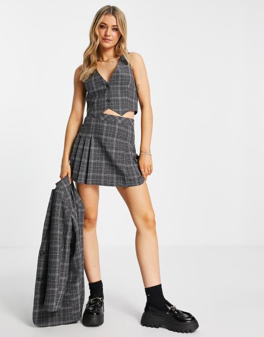 Chaleco de traje a cuadros de estilo preppy Mix & Match de ASOS DESIGN