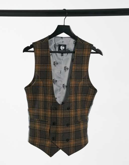 Traje a cuadros marrones y grises de Twisted Tailor, 4 de 4