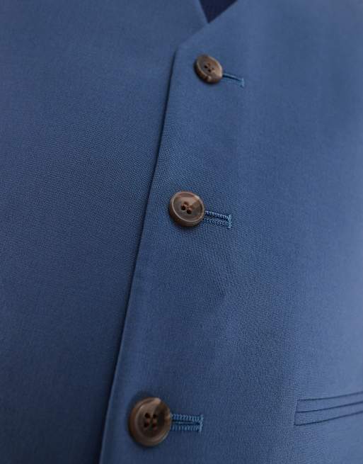 Chaleco de traje azul entallado de ASOS DESIGN, 5 de 5