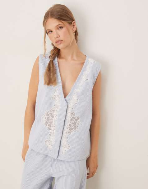 Chaleco de traje con diseño bordado de sirsaca de ASOS DESIGN - view 1