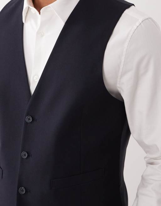 Chaleco de traje entallado en azul marino de ASOS DESIGN, 5 de 5