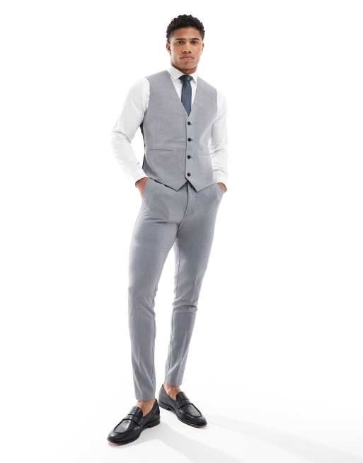 Chaleco entallado en gris de ASOS DESIGN, 2 de 5