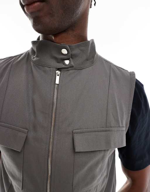 Chaleco gris unisex de Reclaimed Vintage , 2 de 4